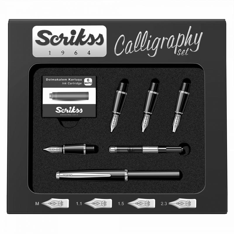 Set di calligrafia nera