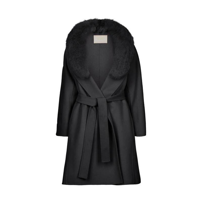 Cappotto in Vera Pelliccia di Volpe Nera