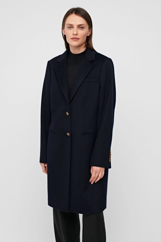 Cappotto in lana blu navy Patrizia Aryton