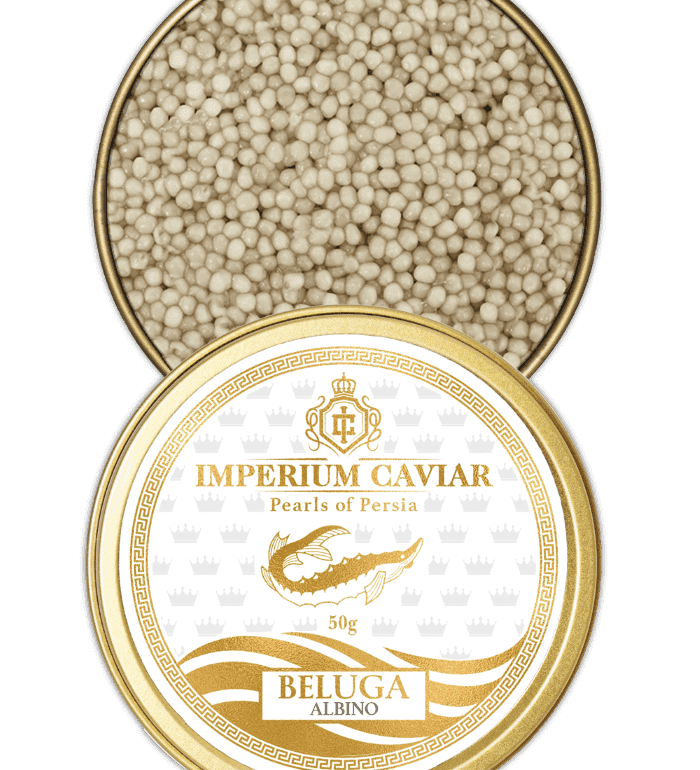 Caviale di Beluga Albino Oro del Mar Caspio
