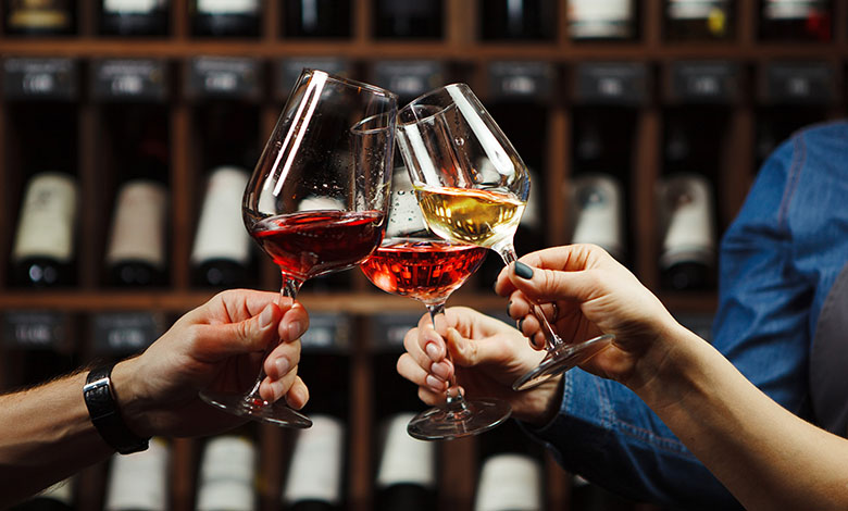 Bottiglia di Champagne in Cantina